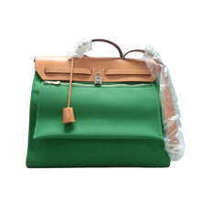 Load image into Gallery viewer, Hermes Herbag Zip 31 PM Vache Hunter Toile Shoulder Bag Cactus Natural