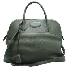 Load image into Gallery viewer, Hermès Bolide Leather Satchel Bag Green