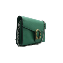 Load image into Gallery viewer, GUCCI Dionysus Leather Shoulder Bag Green