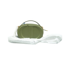 Load image into Gallery viewer, Christian Dior CD Signature Leather Shoulder Bag Green