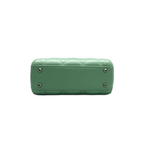 Load image into Gallery viewer, Christian Dior Lady Dior Leather Satchel Bag Green