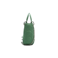 Load image into Gallery viewer, Christian Dior Lady Dior Leather Satchel Bag Green