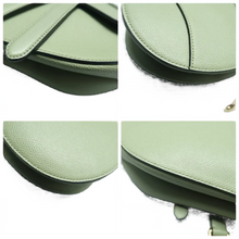 Load image into Gallery viewer, Christian Dior Saddle Leather Shoulder Bag Green