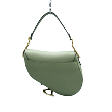 Load image into Gallery viewer, Christian Dior Saddle Leather Shoulder Bag Green