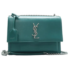 Load image into Gallery viewer, Yves Saint Laurent Sunset Leather Crossbody Bag Green