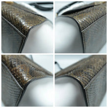 Load image into Gallery viewer, Celine Trapeze Python and Suede Satchel Bag Brown