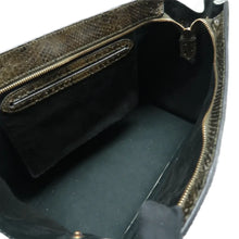 Load image into Gallery viewer, Celine Trapeze Python and Suede Satchel Bag Brown
