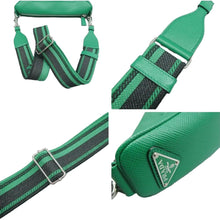 Load image into Gallery viewer, Prada Triangle Grace Lux Calfskin Leather Shoulder Bag Green