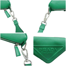 Load image into Gallery viewer, Prada Triangle Grace Lux Calfskin Leather Shoulder Bag Green