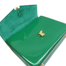 Load image into Gallery viewer, Gucci Patent Sylvie 1969 Satchel Green
