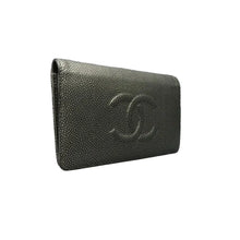 Load image into Gallery viewer, Chanel Timeless CC Yen Caviar Leather Wallet Grey