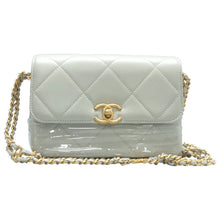 Load image into Gallery viewer, Chanel CC Flap Dual Lambskin Quilted Small Trendy Shoulder Bag Light Grey