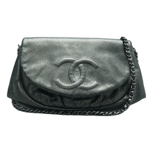 Load image into Gallery viewer, Chanel Leather Shoulder Bag Grey