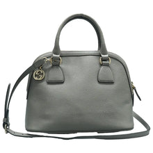 Load image into Gallery viewer, Gucci Dome GG Leather Satchel Bag Grey