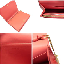 Load image into Gallery viewer, Celine Frame Smooth Lambskin Evening Chain Shoulder Bag Pink