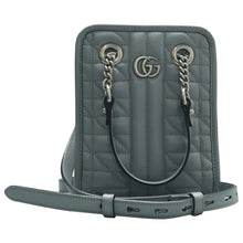 Load image into Gallery viewer, Gucci GG Marmont Leather Shoulder Bag Grey