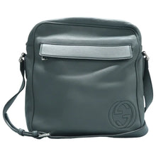 Load image into Gallery viewer, GUCCI Leather Shoulder Bag Grey