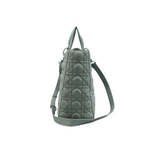 Load image into Gallery viewer, Christian DIOR Lady Dior Leather Satchel Bag Grey