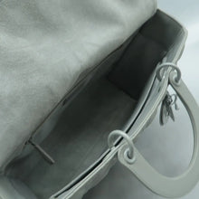 Load image into Gallery viewer, Christian DIOR Lady Dior Leather Satchel Bag Grey