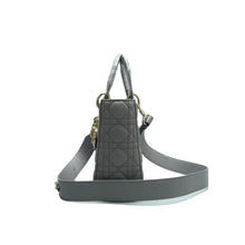 Load image into Gallery viewer, Christian DIOR Lady Dior Patent Leather Satchel Bag Grey