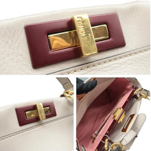 Load image into Gallery viewer, Fendi Peekaboo Leather Shoulder Bag Grey