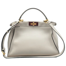 Load image into Gallery viewer, Fendi Peekaboo Leather Shoulder Bag Grey
