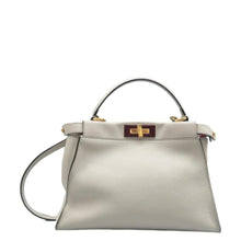 Load image into Gallery viewer, Fendi Peekaboo Leather Shoulder Bag Grey