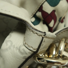 Load image into Gallery viewer, GUCCI Peggy Bamboo Leather Satchel Bag Ivory