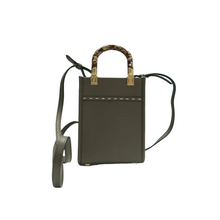 Load image into Gallery viewer, Fendi Sunshine Leather Satchel Bag Grey