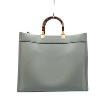 Load image into Gallery viewer, Fendi Sunshine Medium Leather Crossbody Tote Bag Grey