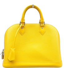 Load image into Gallery viewer, Louis Vuitton Alma Epi Leather Satchel Bag Yellow