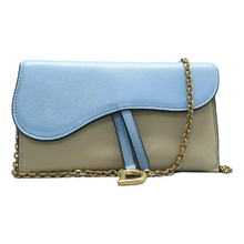 Load image into Gallery viewer, Christian Dior W/P Leather Shoulder Bag Bicolor