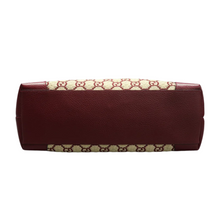 Load image into Gallery viewer, GUCCI Ophidia Shopping Straw Shoulder Bag Khaki