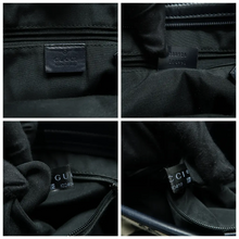 Load image into Gallery viewer, GUCCI Fabric Shoulder Bag Navy