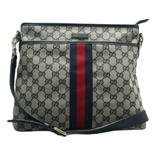 Load image into Gallery viewer, GUCCI Fabric Shoulder Bag Navy