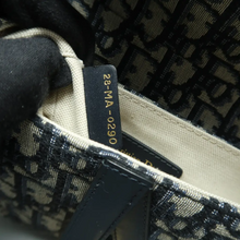 Load image into Gallery viewer, Christian Dior Saddle Fabric Satchel Bag Navy