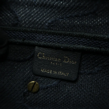 Load image into Gallery viewer, Christian Dior Saddle Fabric Satchel Bag Navy