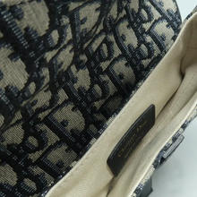 Load image into Gallery viewer, Christian Dior Saddle Fabric Satchel Bag Navy