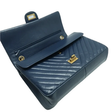Load image into Gallery viewer, CHANEL 2.55 Leather Shoulder Bag Navy