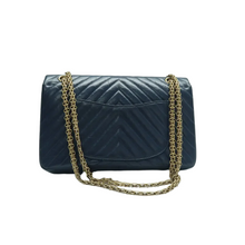 Load image into Gallery viewer, CHANEL 2.55 Leather Shoulder Bag Navy