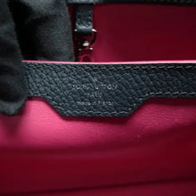 Load image into Gallery viewer, Louis Vuitton Capucines Leather Satchel Bag Navy
