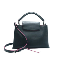 Load image into Gallery viewer, Louis Vuitton Capucines Leather Satchel Bag Navy