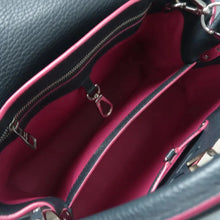 Load image into Gallery viewer, Louis Vuitton Capucines Leather Satchel Bag Navy