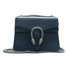 Load image into Gallery viewer, GUCCI Dionysus Leather Shoulder Bag Navy