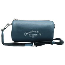 Load image into Gallery viewer, Christian Dior Roller Leather Crossbody Bag Navy