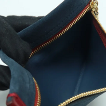 Load image into Gallery viewer, GUCCI Leather Shoulder Bag Navy