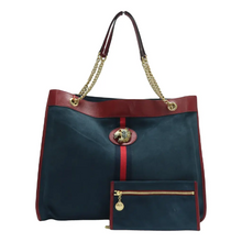 Load image into Gallery viewer, GUCCI Leather Shoulder Bag Navy