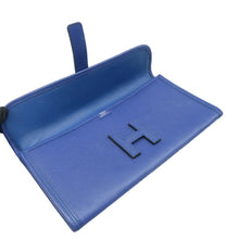 Load image into Gallery viewer, Hermes Jige Elan 29 Calfskin Leather Clutch Wallet Blue