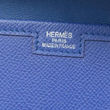 Load image into Gallery viewer, Hermes Jige Elan 29 Calfskin Leather Clutch Wallet Blue