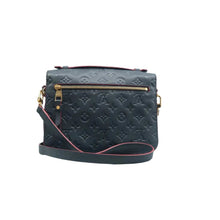 Load image into Gallery viewer, LOUIS VUITTON Metis Monogram Leather Satchel Navy Blue